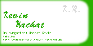 kevin machat business card